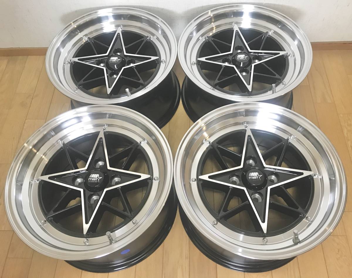 旧車 街道レーサー 暴走族 走り屋 15×8J/＋20/PCD100 新品ホイール4