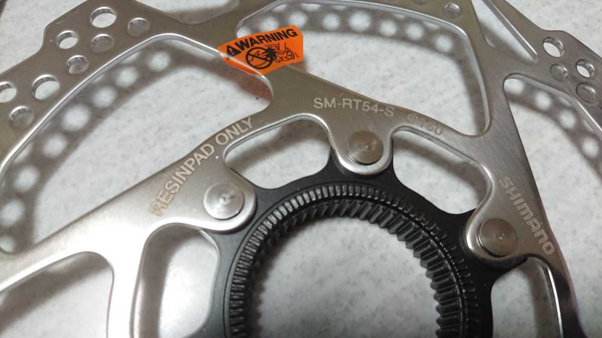 54rt DISK BRAKE ROTOR ディスクブレーキローター SM-RT54-S 160mm レジンパットオンリー 2個セット(ディスクブレーキ ...