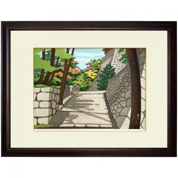 セール，定番人気 井堂雅夫 松山城 手摺り木版画 額入り 1980年 四国六景 名所絵 風景画 伊予国 登り石垣 天守閣 愛媛県 三軌会 版画 Y288(木版画)｜売買されたオークション情報、yahooの商品情報をアーカイブ公 木版画