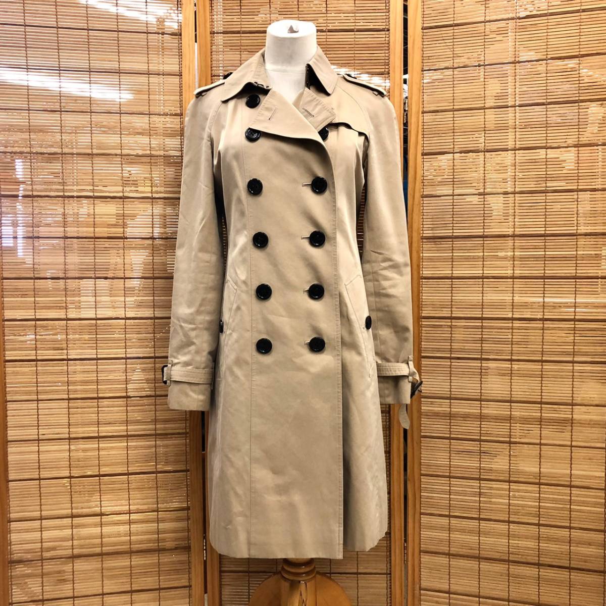 バーバリートレンチコート ノバチェック ライナー付 ベージュ ロング L〜XL 美品 BURBERRY バーバリー トレンチコート ライナー付き L〜XL 薄