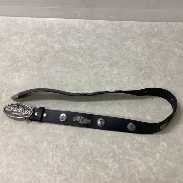 1円～ 矢沢永吉 ロゴバックル ベルト ブラック 矢沢永吉 - スライド