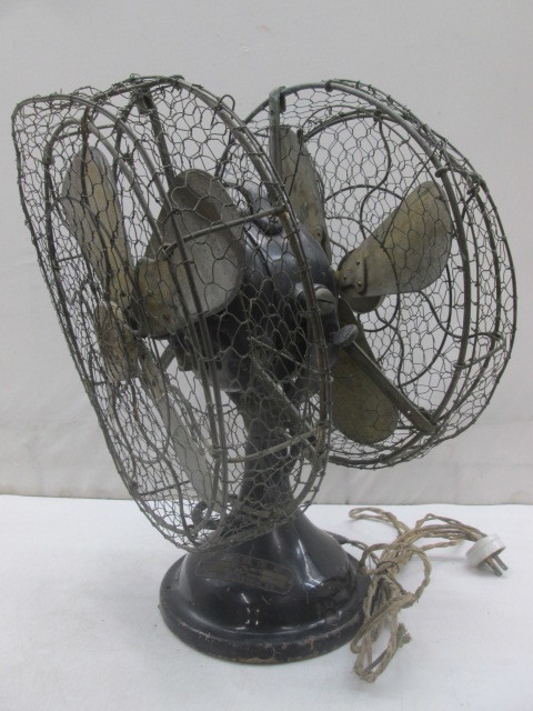 ★口692 両面扇風機 希少 珍品 アンティーク SANDEN ELECTRIC CO No.1766