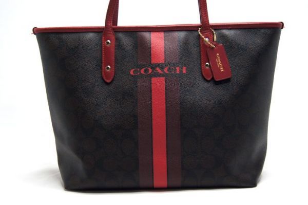 極美品】コーチ COACH シグネチャー トート PVC レザー ブラック 