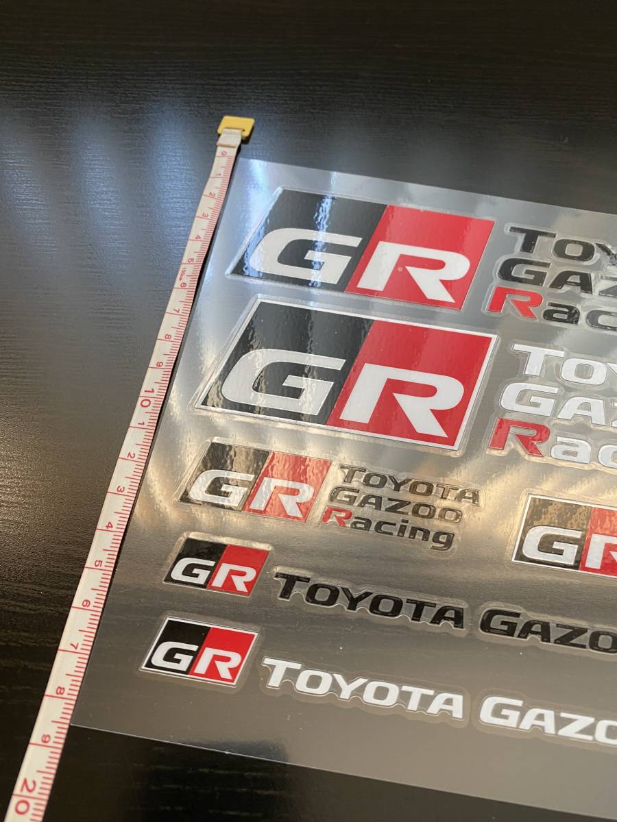 のクリア地 TOYOTA GAZOO Racing ステッカー 転写シール TOYOTA トヨタ