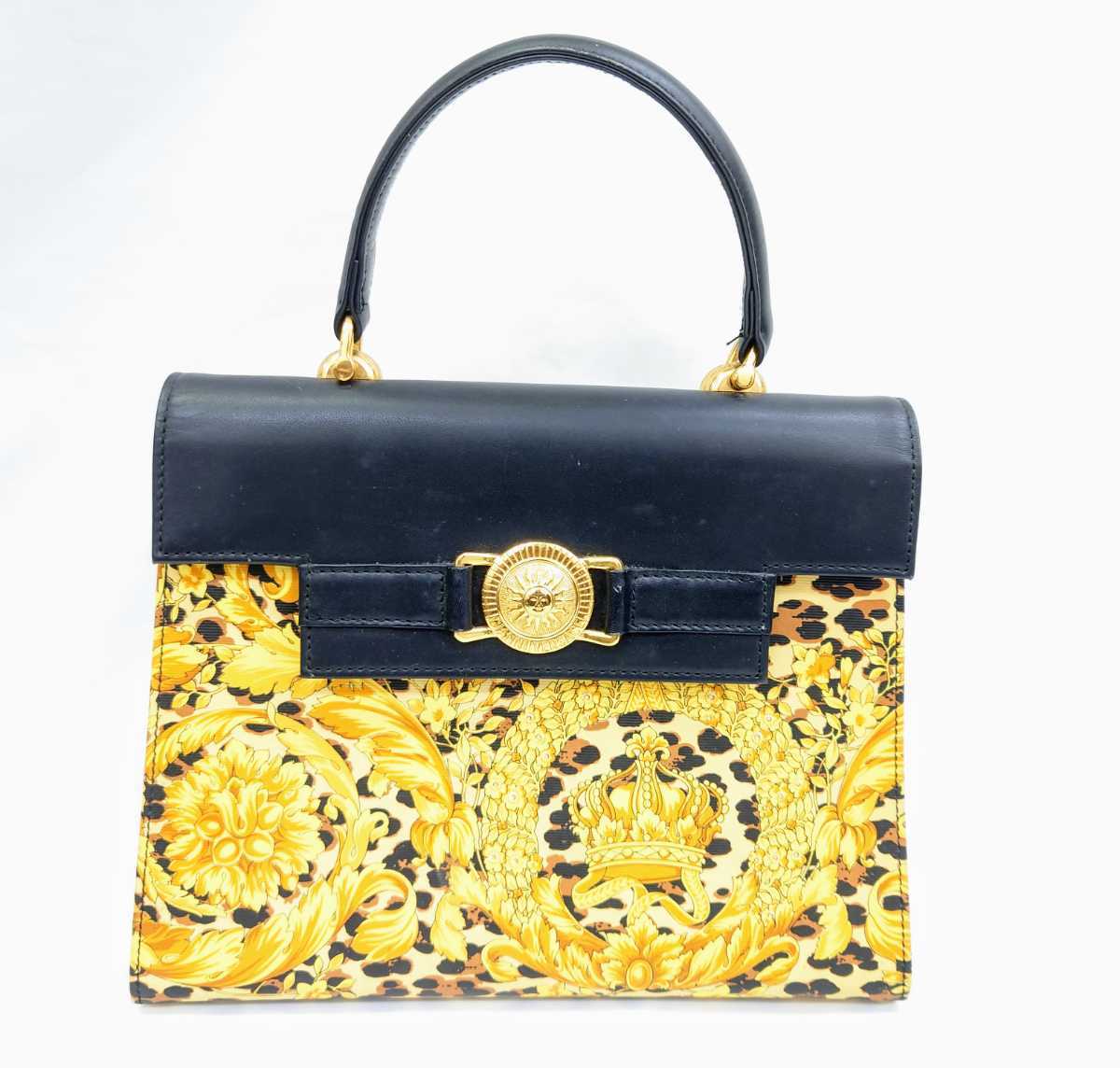 GIANNI ヴェルサーチ - Versace ハンドバッグ 黒 Gianni VERSACE 