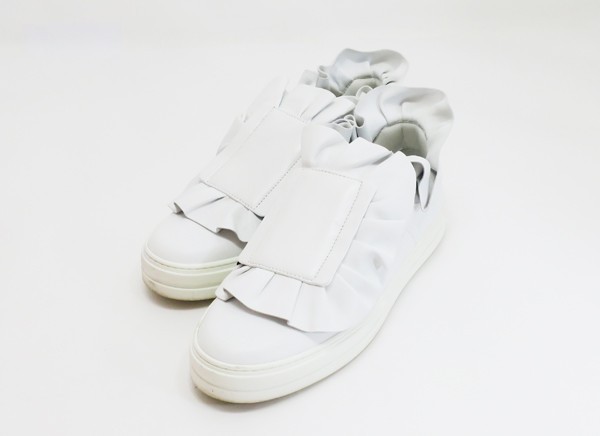 ◇【Roger Vivier ロジェヴィヴィエ】フリル スニーカー ホワイト 37 1 