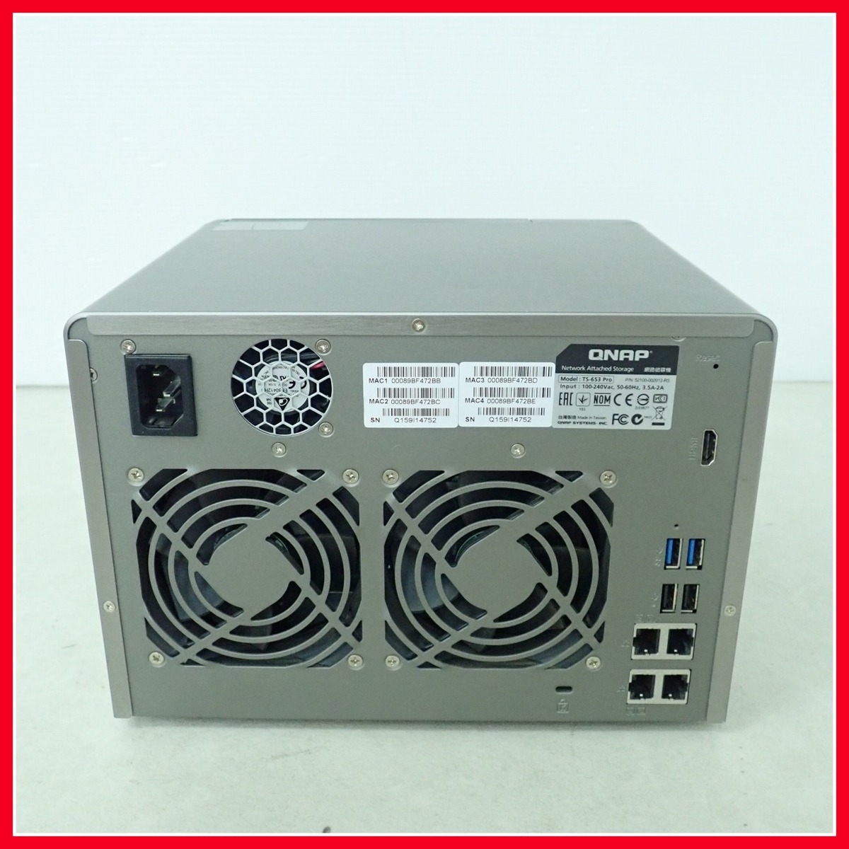 ジャンク QNAP TS-653 pro QNAP TS-653 Pro - TS-653D NAS 6ベイ