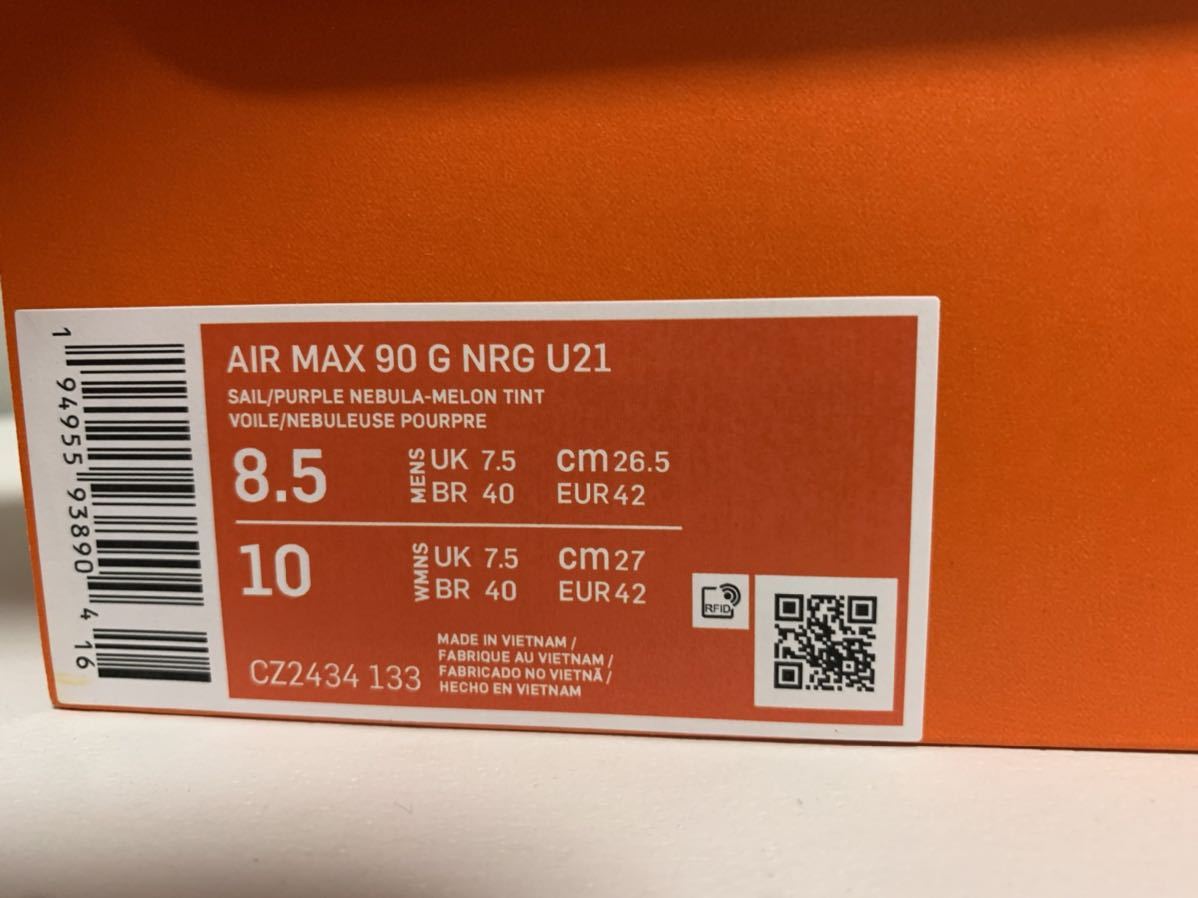 【送料無料】【新品】26.5㎝　NIKE AIR MAX90 G NRG U21 ナイキ エア マックス 90 G NRG ゴルフシューズ　希少 完売品_7