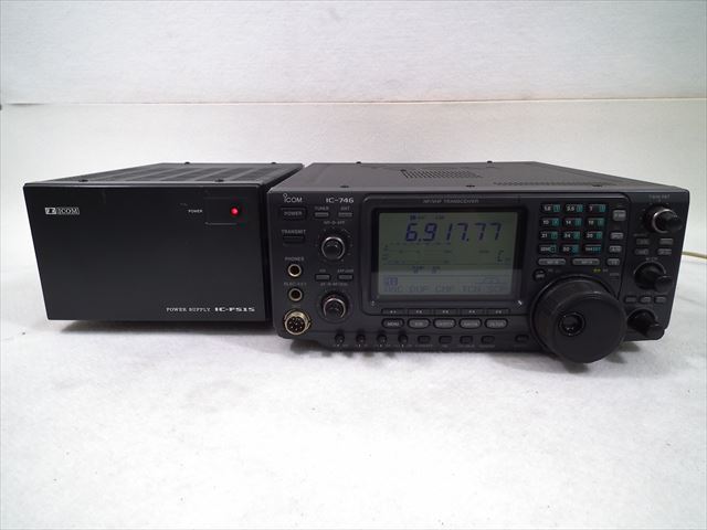 □ ICOM IC-746 無線機 取扱説明書有り 元箱付き 中古 現状品