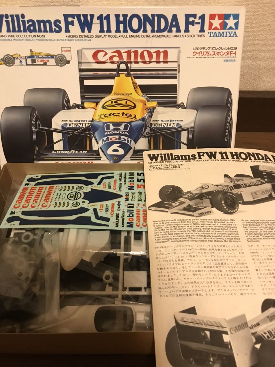 タミヤ 1⁄20 Williams ホンダ 1⁄20 FW11 TAMIYA F-1 FW-11 | '