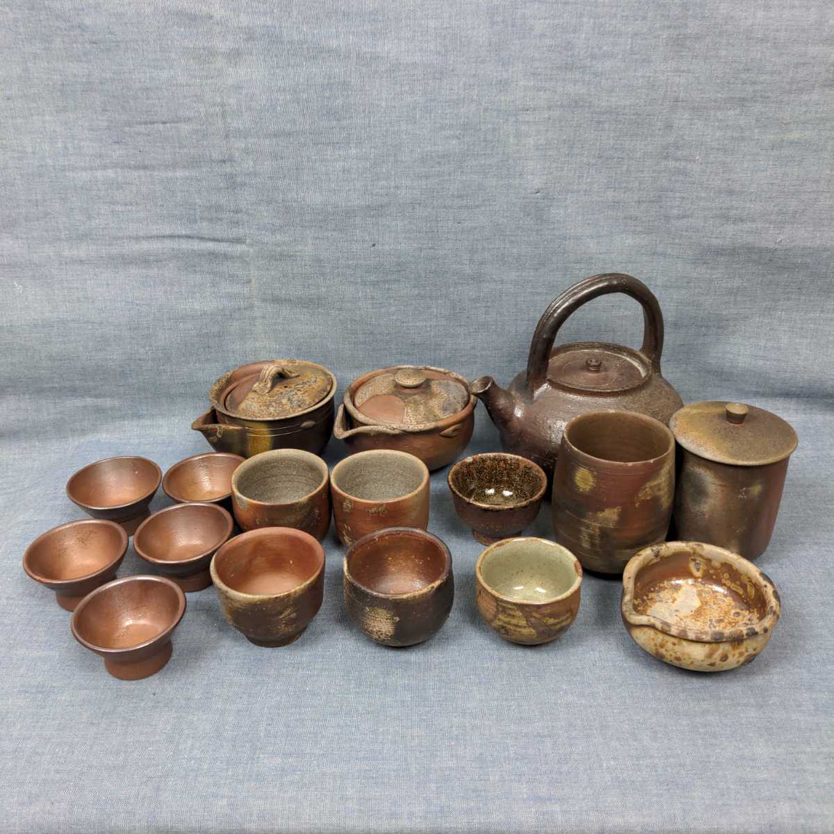 煎茶道具 備前焼 急須 宝瓶 茶道具 茶器 -「備前 | の落札 (日本の陶磁) の
