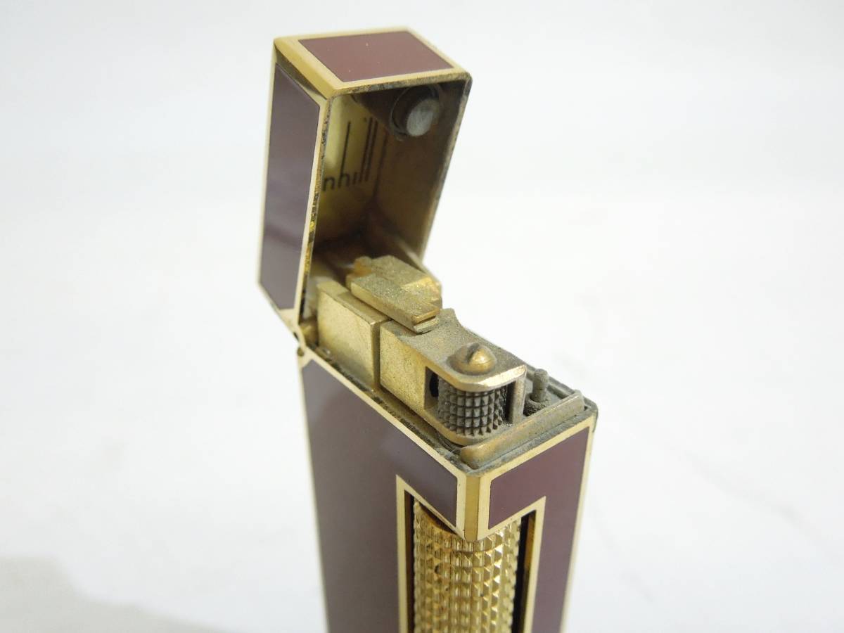 10 27-414133-09 [S]【A】 Dunhill ダンヒル ガスライター スクエア 赤