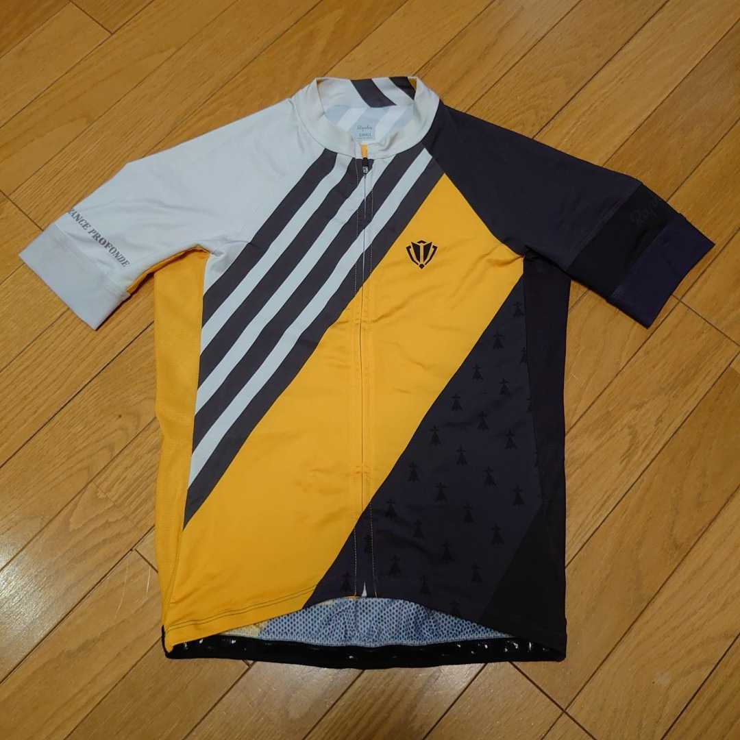美品 ラファ Rapha サイクルジャージ 半袖 S イエロー 黄色 自転車