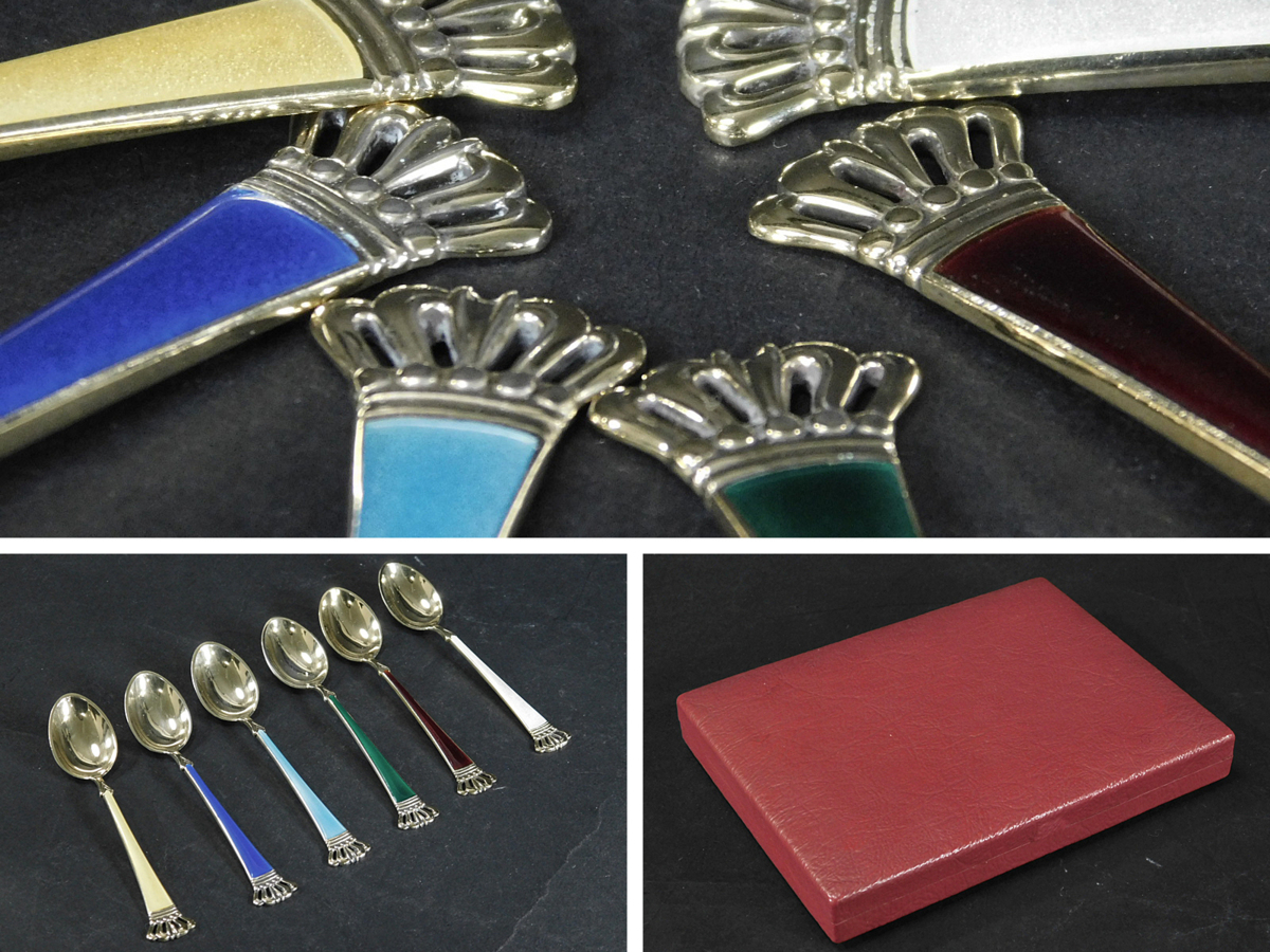 古錫忠信浄錫剣木瓜式茶托(5客)総重量約215g煎茶道具