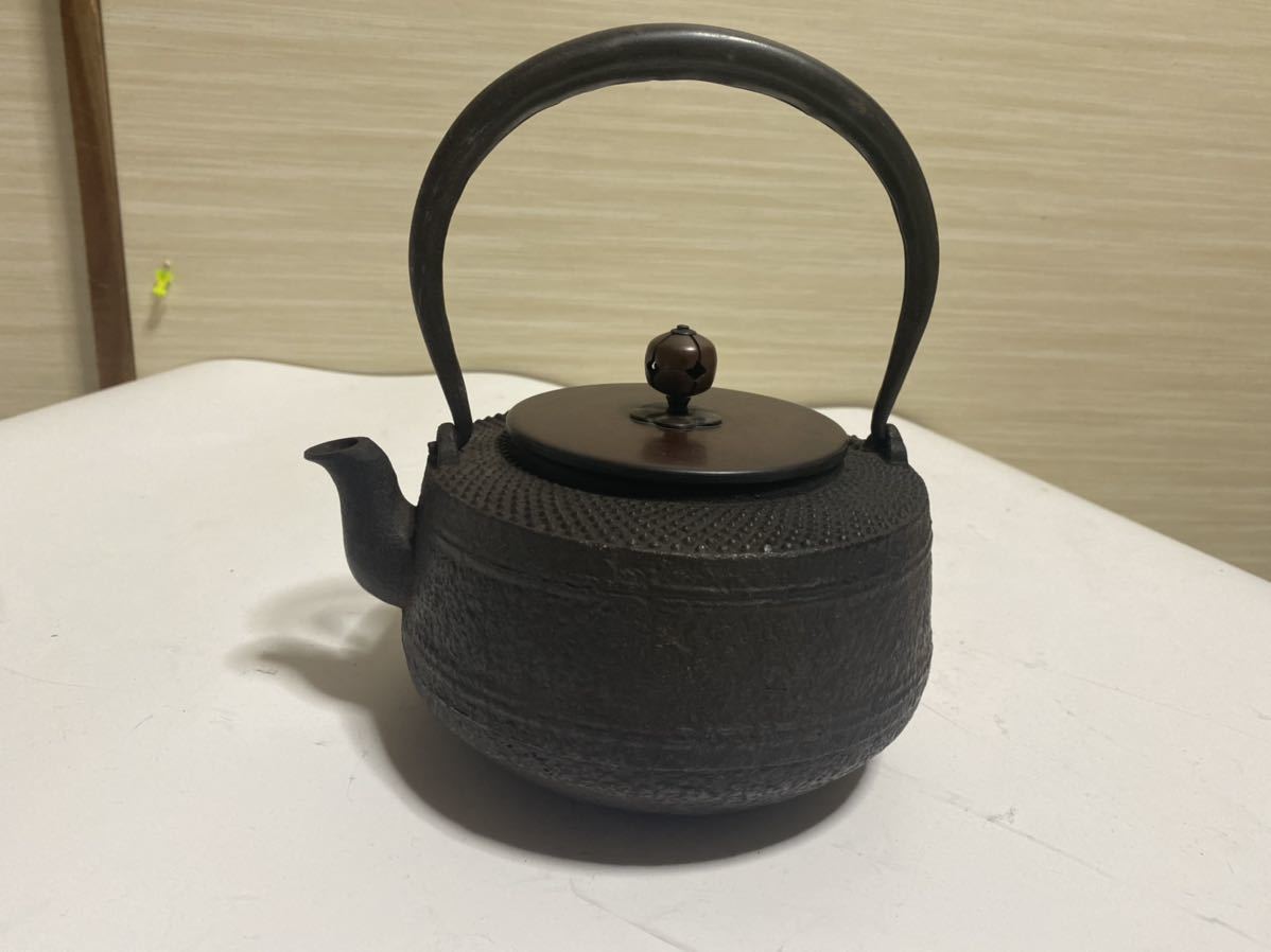 玉川堂、鎚起銅器、葉分茶器揃（7点）　銅器　共箱／茶道具 茶道具 鎚起銅器 玉川堂造 筒形蓋付建水 共箱 C 7583 【公式通販】
