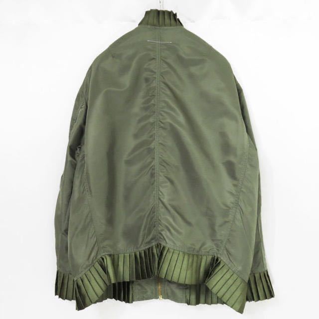 希少 mm6 マルジェラ プリーツ ボンバーブルゾン ミリタリー  