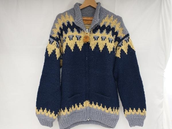  CANADIAN SWEATER/カナディアンスゥエター/カウチンセーター/ハンドニット/ネイビー/Lサイズ(カーディガン)｜売買されたオークション情報、yahooの商品情報をアーカイブ公開 - オークファン カーディガン