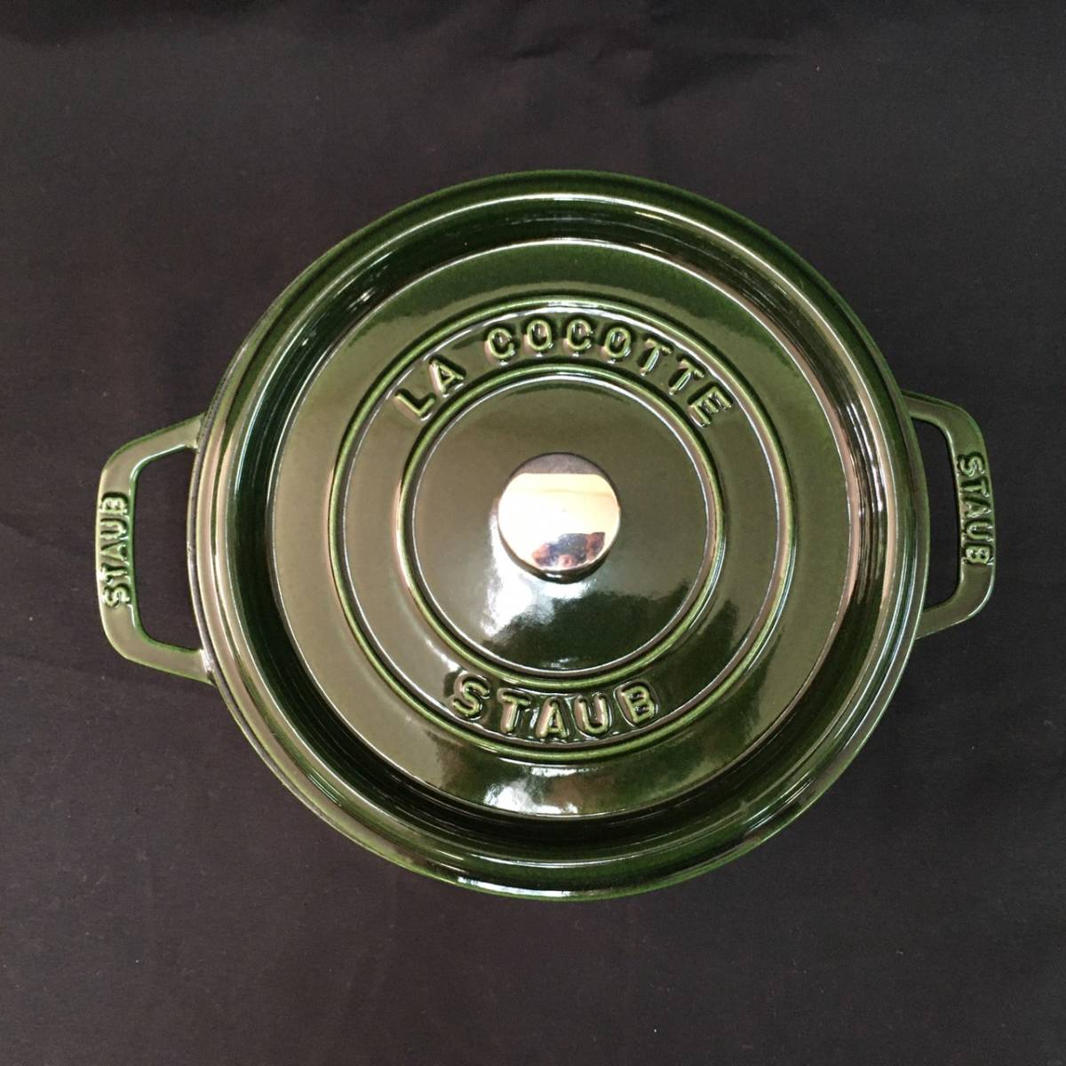 D01b14D STAUB LA COCOTTE ストウブ ココット 24cm 両手鍋 グリーン