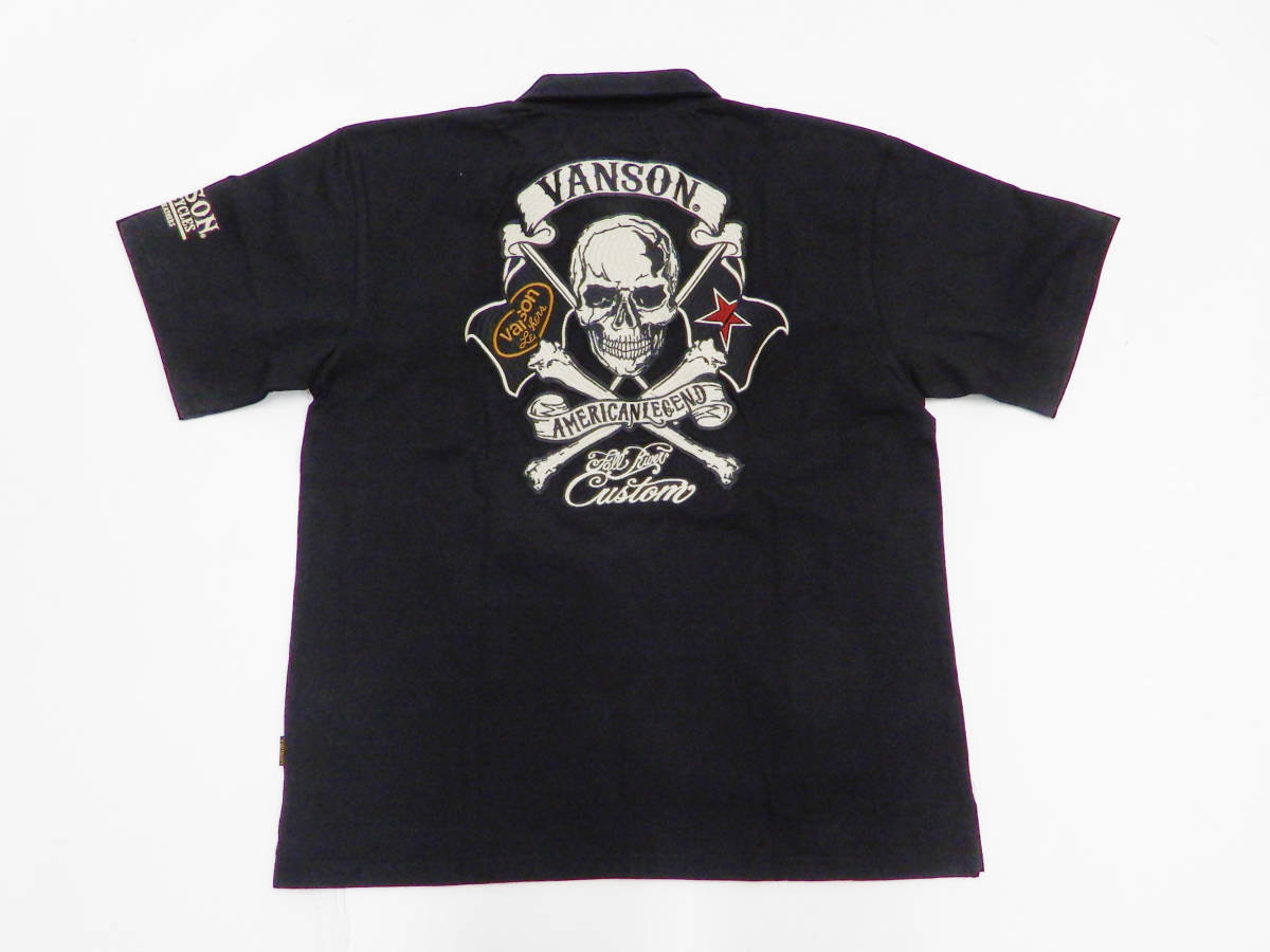 SALE，限定SALE VANSON バンソン ポロシャツ クロスボーンスカル 天竺半袖ポロ ドクロ 刺繍 NVPS-901 黒 多少汚れ 値引品 XXLサイズ(XLサイズ以上)｜売買されたオークション情報、yahooの商品情報をアーカイブ公開 XLサイズ以上
