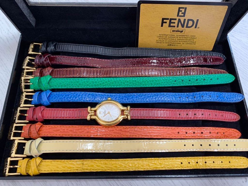 FENDI / フェンディ ベルトチェンジ 9色 レディース時計 640L ゴールド