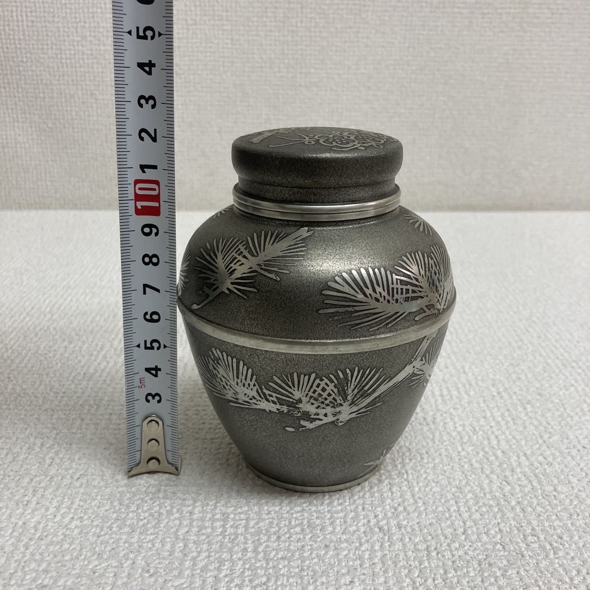 茶入 茶壺 茶筒 茶道具 煎茶道具 茶壷 古錫 錫製 茶葉罐 錫 茶器
