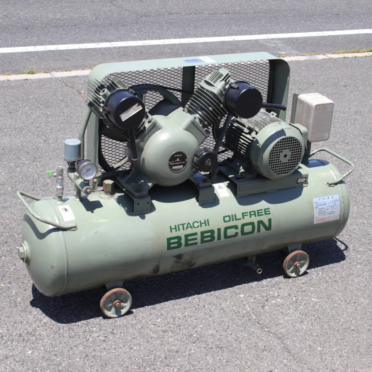 ひ〜ちゃん7ページ　オーダー 日立 ベビコン オイルフリー コンプレッサー 3.7kw 5馬力 3.7OP-9.5CG