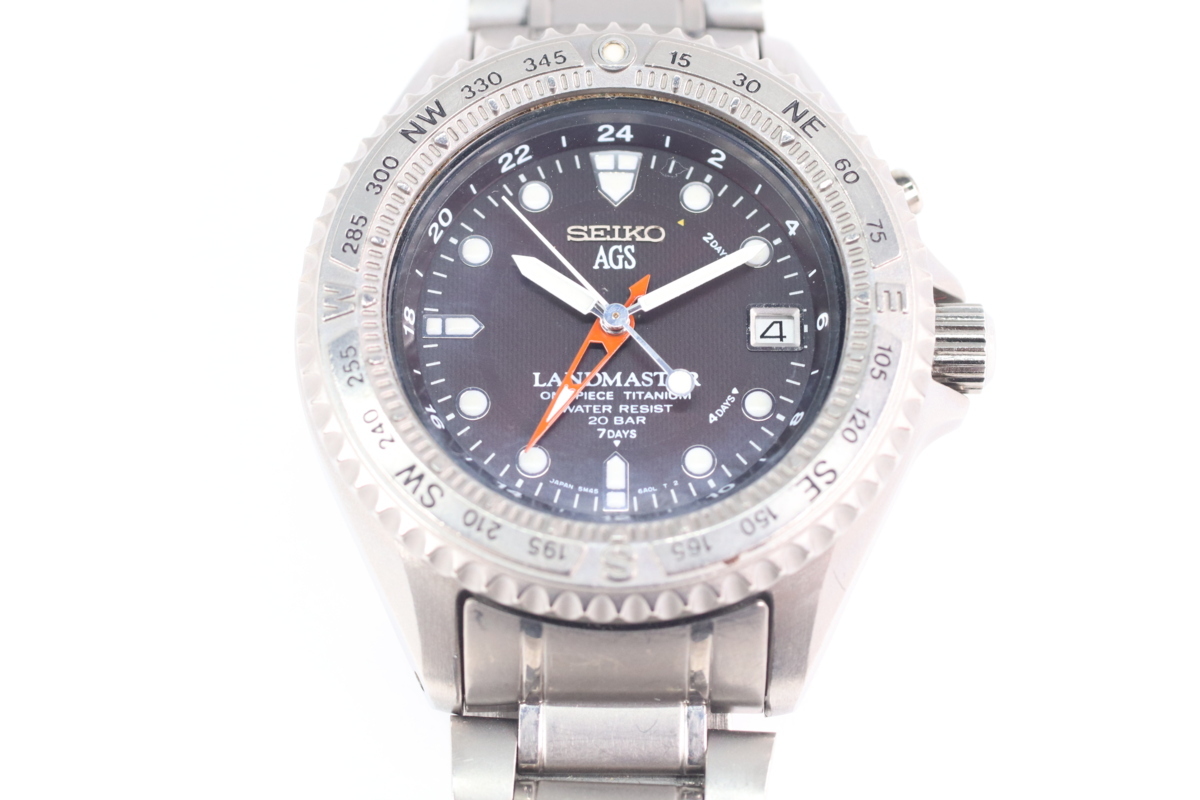 SEIKO セイコー LANDMASTER ランドマスター AGS チタン 5M45-6A00 