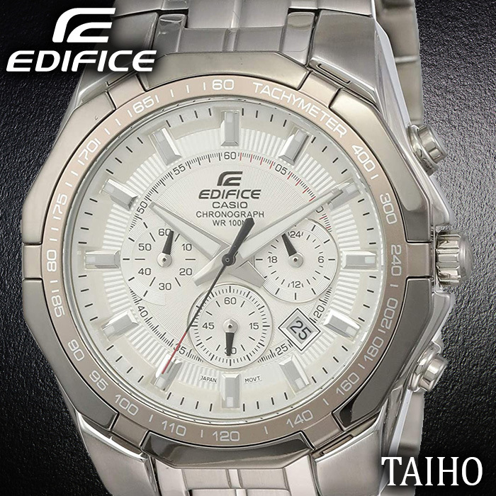 CASIO クロノグラフ ステンレススチール腕時計 新品 Casio カシオ EDIFICE エディフィス 腕時計 クロノグラフ