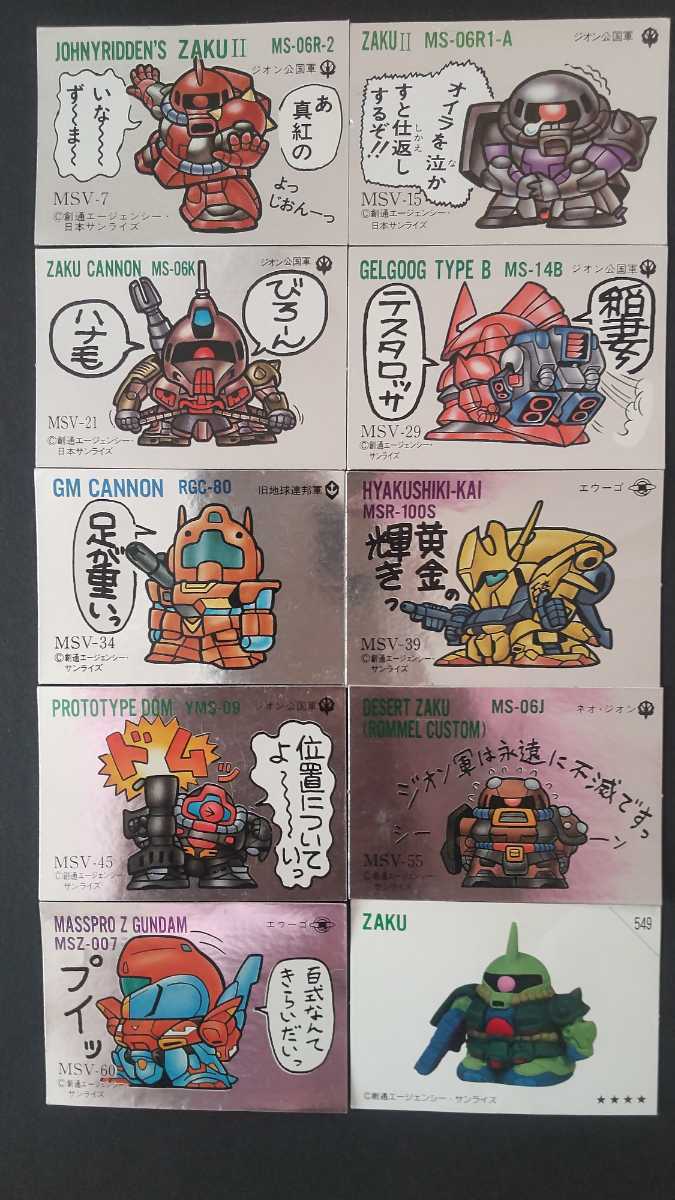 当時物 ガン消し Sdガンダム イラストシール 主にmsvセット ガシャポン マイナーシール 消しゴム ガンダム 売買されたオークション情報 Yahooの商品情報をアーカイブ公開 オークファン Aucfan Com