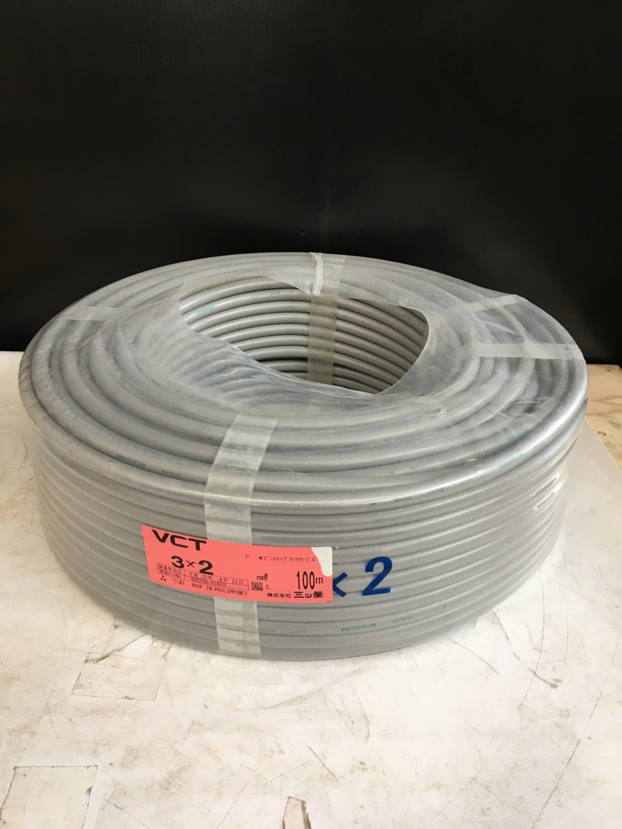  三つ葉 VCTケーブル 3&times;2sq. 製造年月 平成30年4月13日 / ITPF28DBJ5B1(電線保護材)｜売買されたオークション情報、yahooの商品情報をアーカイブ公開 - オークファン 電線保護材