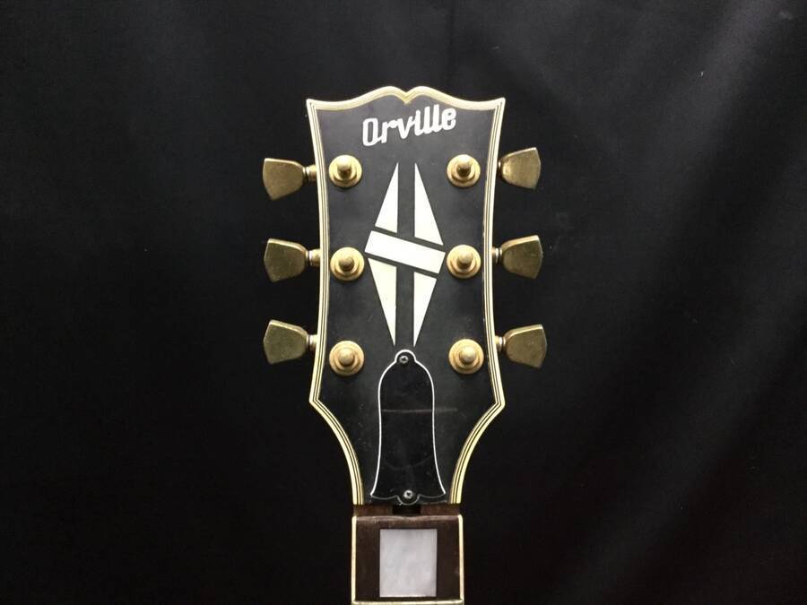 Orville オービル レスポールカスタム エレキギター シリアルNo.K018221 黒系★現状品