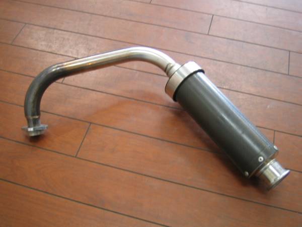 ホンダ・エイプ100用社外ステンカーボンマフラー 即決早い者勝ち_1