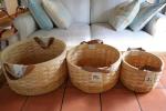 Tub 木製 丸バスケット（カゴ） サイズL,M,S ３点セット_1