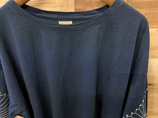 KAPITAL キャピタル 藍染 腕刺繍 Tシャツ インディゴ kapital Lサイズ