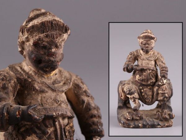 仏教美術 毘沙門天 仏像 木彫 時代 | 江戸期 時代物 Yahoo