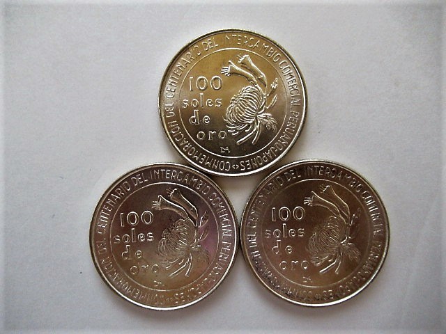 日本・ペルー修好100周年記念100 solos銀貨2枚セット 100ソル銀貨 銀貨
