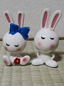 内藤ルネ 人参 うさぎ 25cm 陶器 内藤ルネ うさぎ 陶器製貯金箱 RUNE