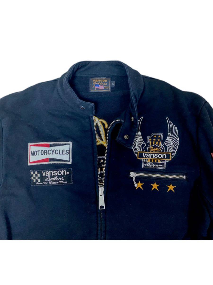 美品 VANSON バンソン シングル ライダースジャケット バイカー 