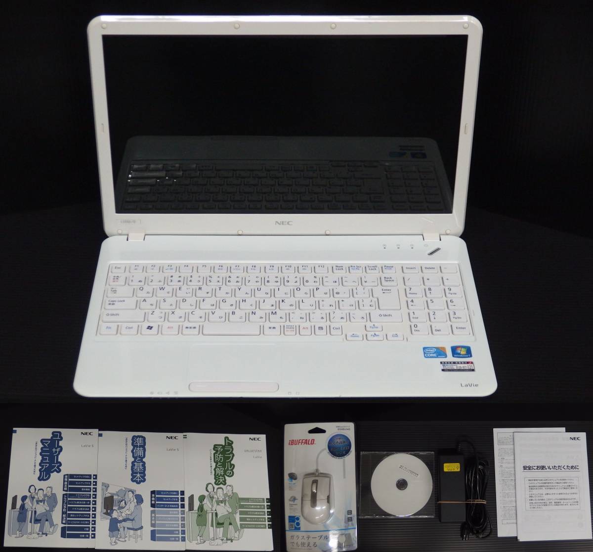 NEC LaVie i5 PC-LS550DS6W S LS550 ssd256gb メモリ8gb m480 core 