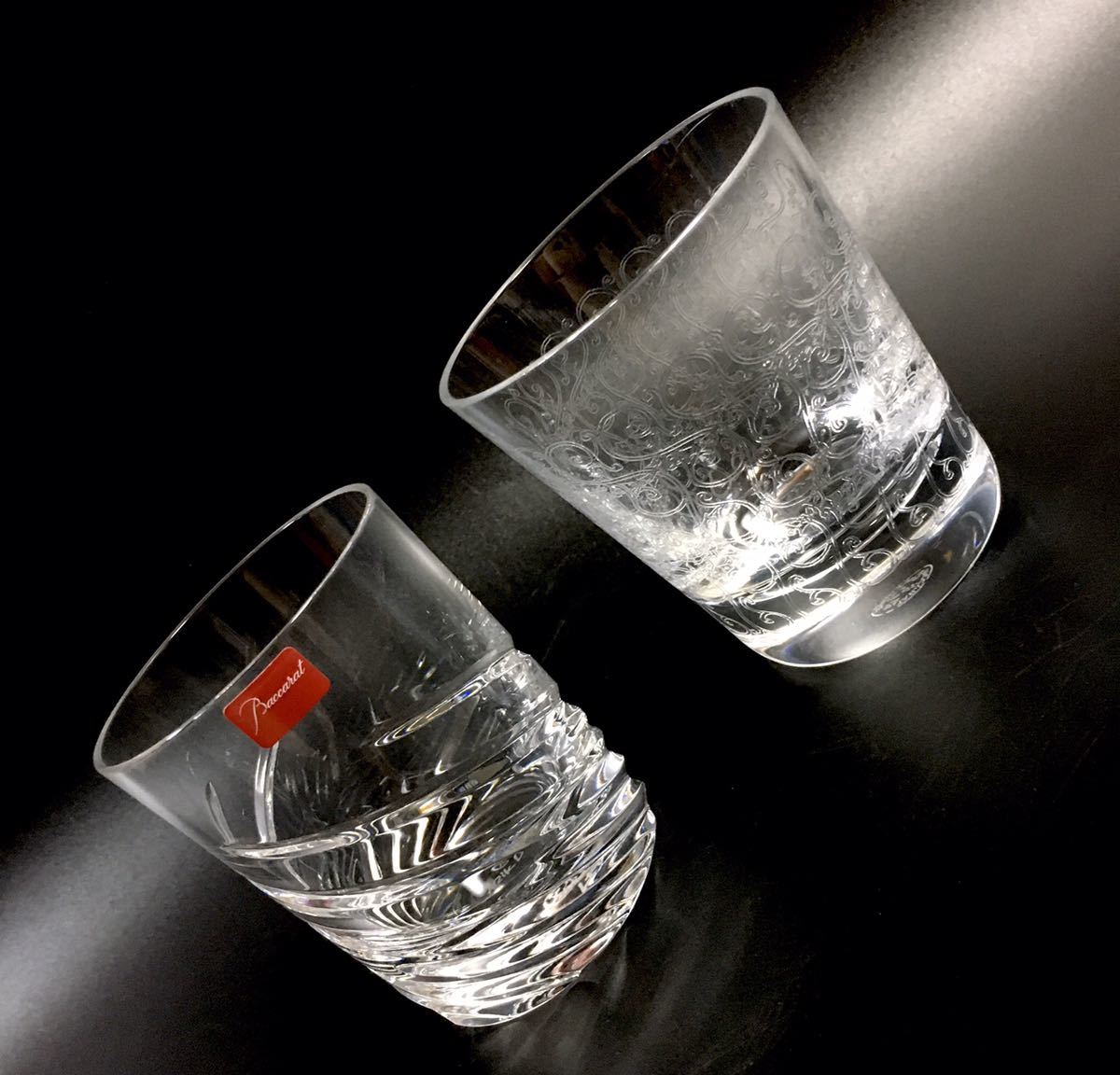 1円～送料無料 バカラ Baccarat ロックグラス 2客 スピン ローハン