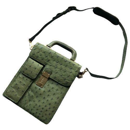 GONDOLA ゴンドラ オーストリッチ レザー バッグ セカンドバッグ ハンドバッグ ショルダーバッグ