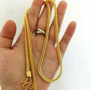 究極美品】 24K金蛇の骨のネックレスゴールド999｜ゴールド
