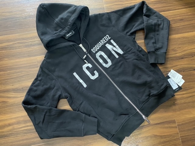 ディースクエアード2 21SS リフレクト icon ロゴ プリント ジップ  