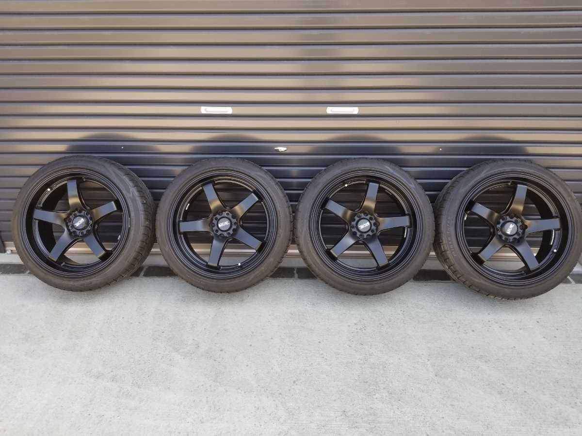 XXR ホイール 18インチ 8.5J +35 4本セット タイヤ付き 215 45 マルチ 