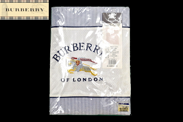 ★新品 未使用品★BURBERRY'S OF LONDON バーバリー★正規品 11000 東武百貨店 布団の西川 豪華なロゴ刺繍 掛けカバーリング 102×128cm