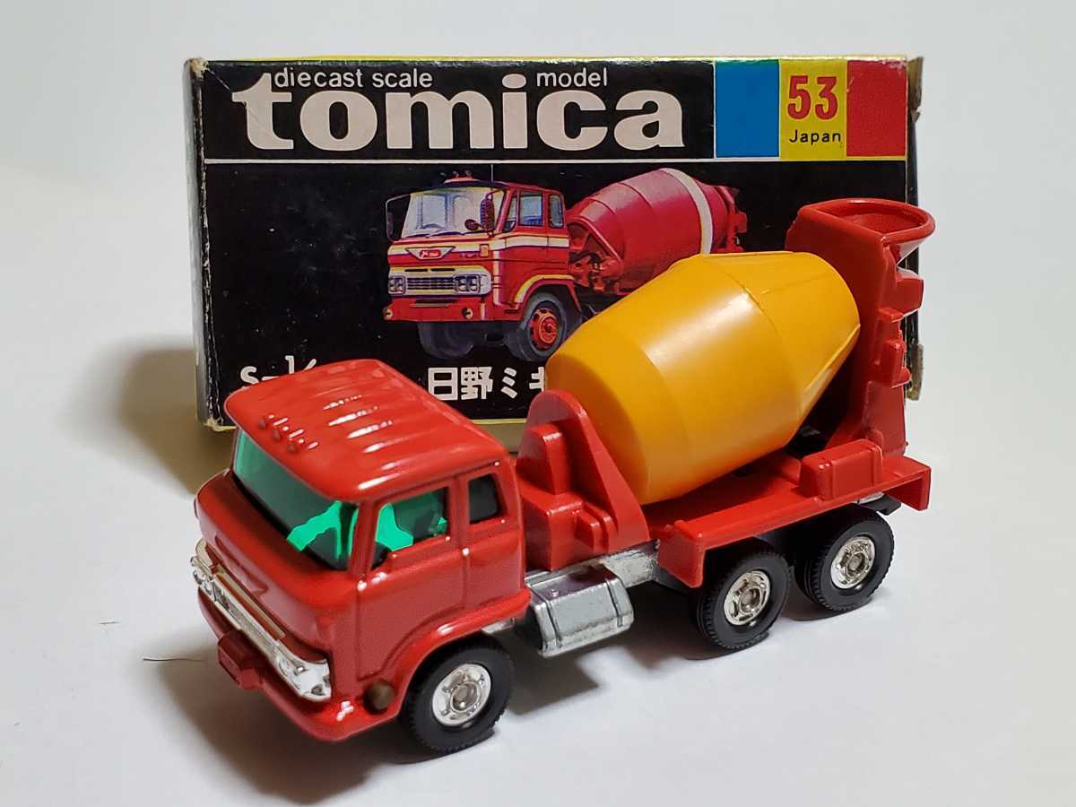 トミカ 日野 ミキサー車 黒箱 ミニカー - Yahoo!オークション 日本製