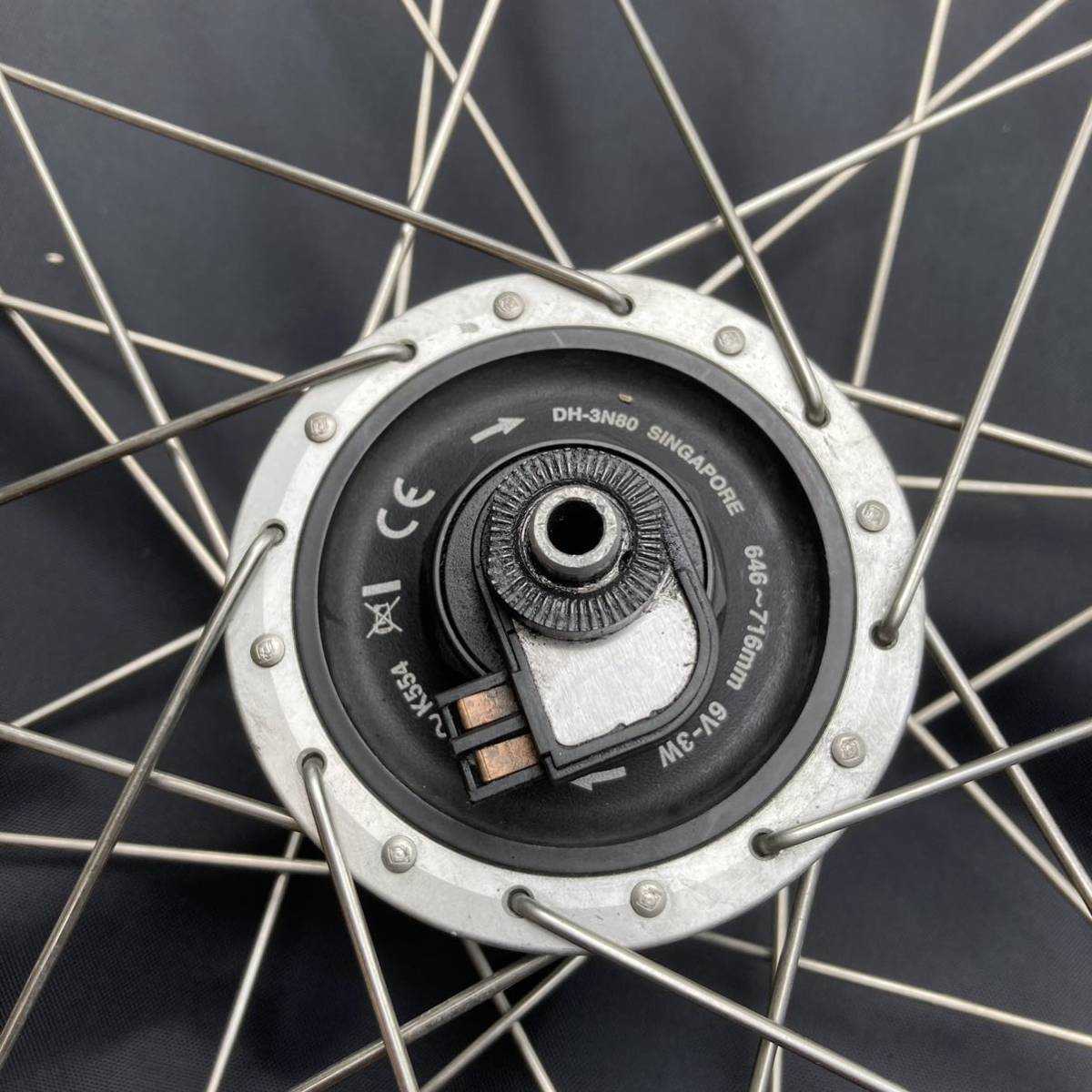 ハブダイナモホイール 700c MAVIC オープンプロ ヒルモライト2種