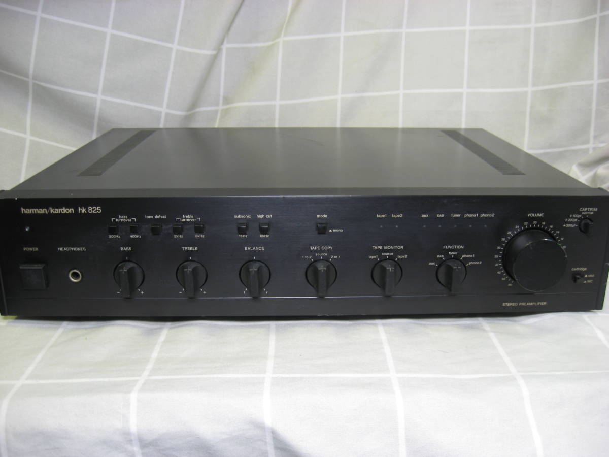 名機 harman/kardon ハーマンカードン hk825 プリアンプ harman/kardon hk825 ハーマンカードン ステレオプリアンプ 動作品