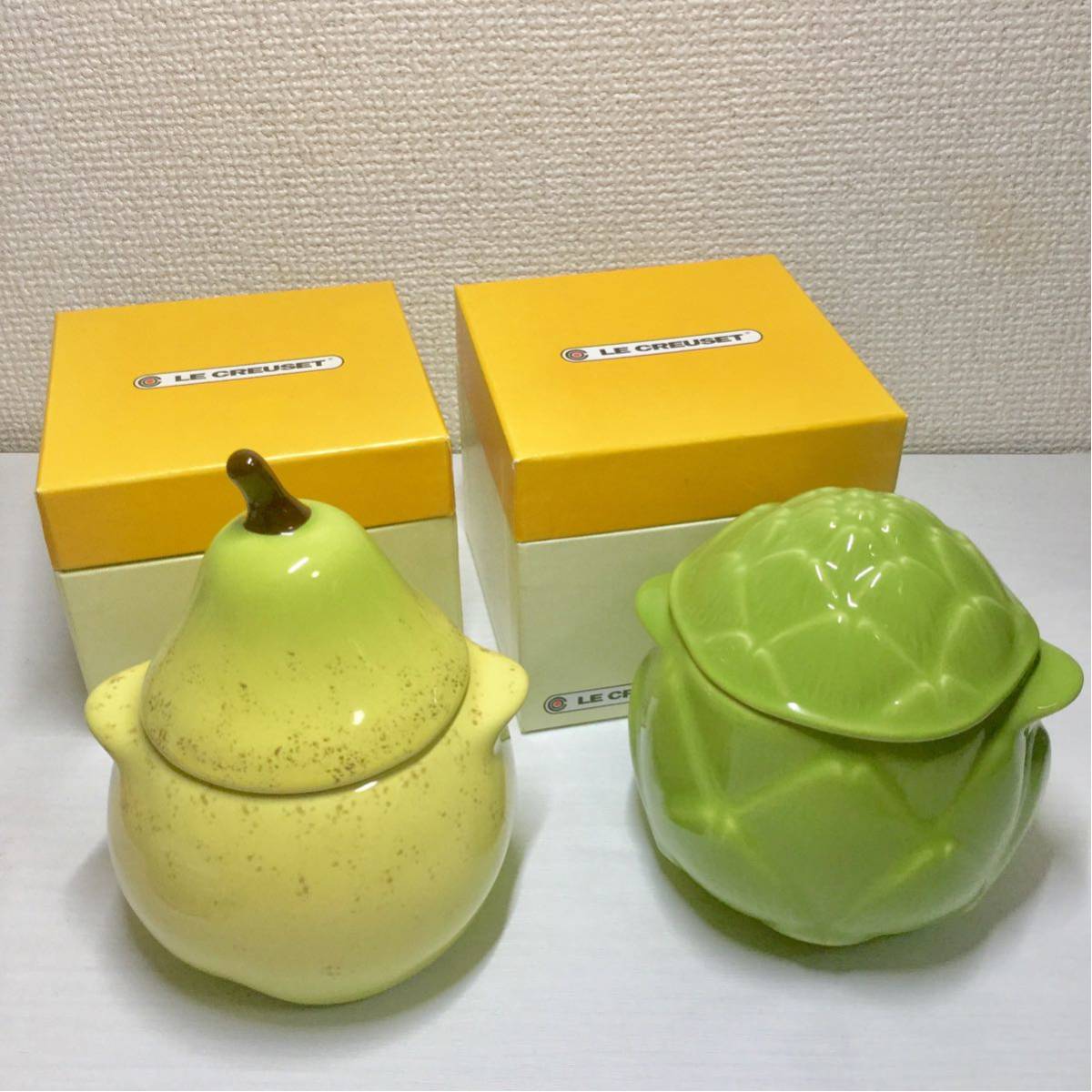 新品箱付◇ルクルーゼ◇アーティチョークペア ココット 2つ 新品箱付◇ルクルーゼ◇アーティチョークペア ココット 2つ