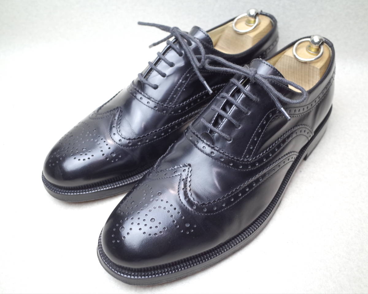 【即決価格落札で送料無料】1734■A.Hillock & Son/In Extenso/フランス?■ウイングチップ/ハンドクラフトシューズ/27.5-28cm■
